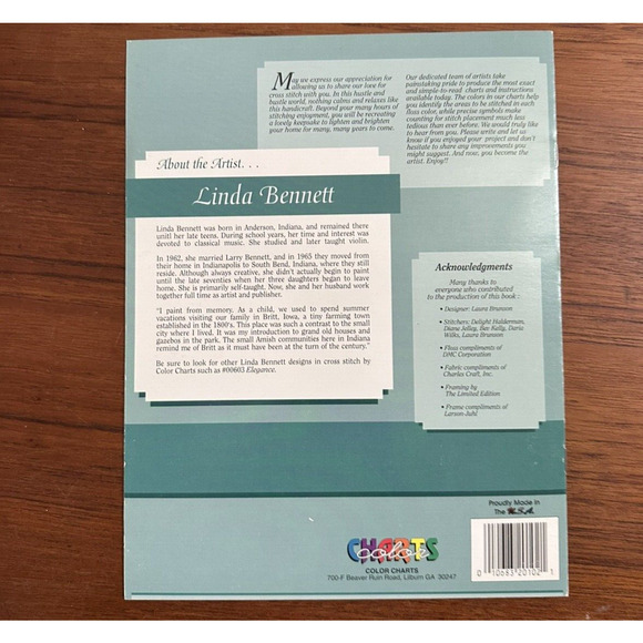 SECLUDED SHORES 4 Cross Stitch Designs Linda Bennett Color Charts Leaflet 20102 - Picture 3 of 3